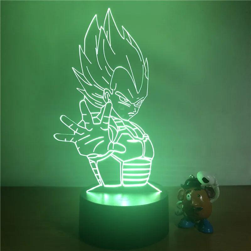 Anime Goku Vegeta Dragon Ball Z Super Saiyan 3D Lamp LED Night Light Goku Jiren Broly Table Lamp Gift 7 Colors - NTKSTORE