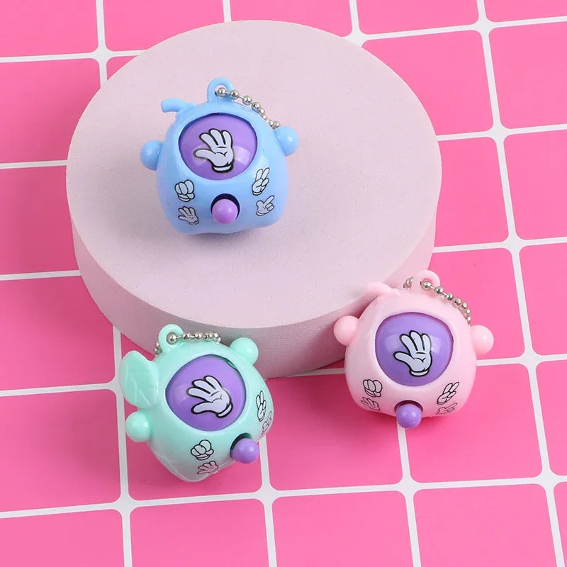 1/10Pcs Fun Rock-Paper-Scissors Key Chain for Kids, Pendant mini Toys Children's game interactive props Funny Gift