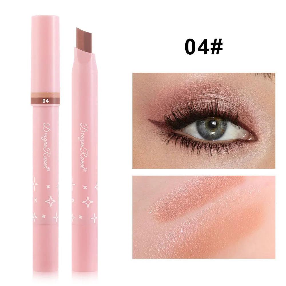 Dragon Ranee Pearl Glitter Two Color Gradient Eye Shadow Stick Three Dimensional Natural One Touch Molding Lazy Cosmetics Makeup - NTKSTORE