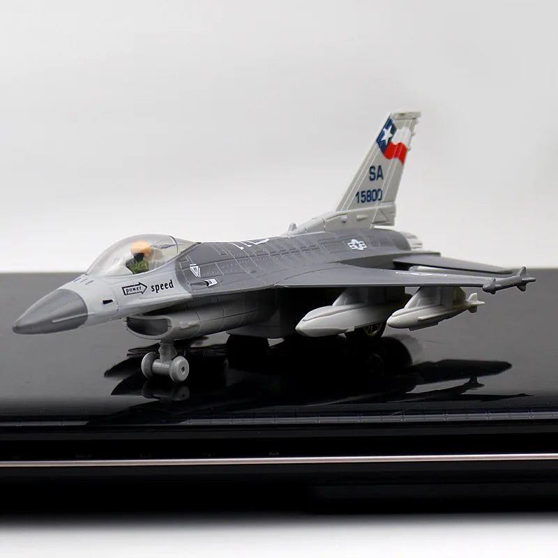 Alloy F16 Fighter model acoustooptic return force aviation military aircraft model Toy Ornament Gift FJ5