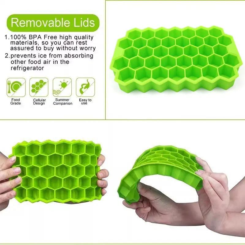 1pcs Honeycomb 37 Lattice Cube Tray Maker Without Lid DIY Ice Mold - NTKSTORE