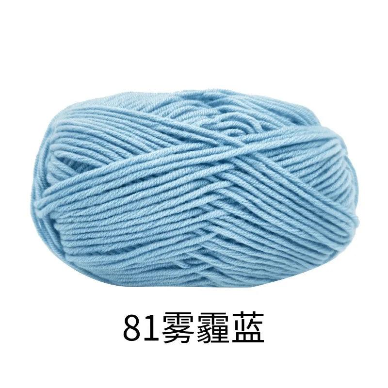 40-50g/Set 4ply Milk Cotton Knitting Yarn Needlework Dyed Lanas For Crochet Craft Sweater Hat Dolls At Low Price - NTKSTORE