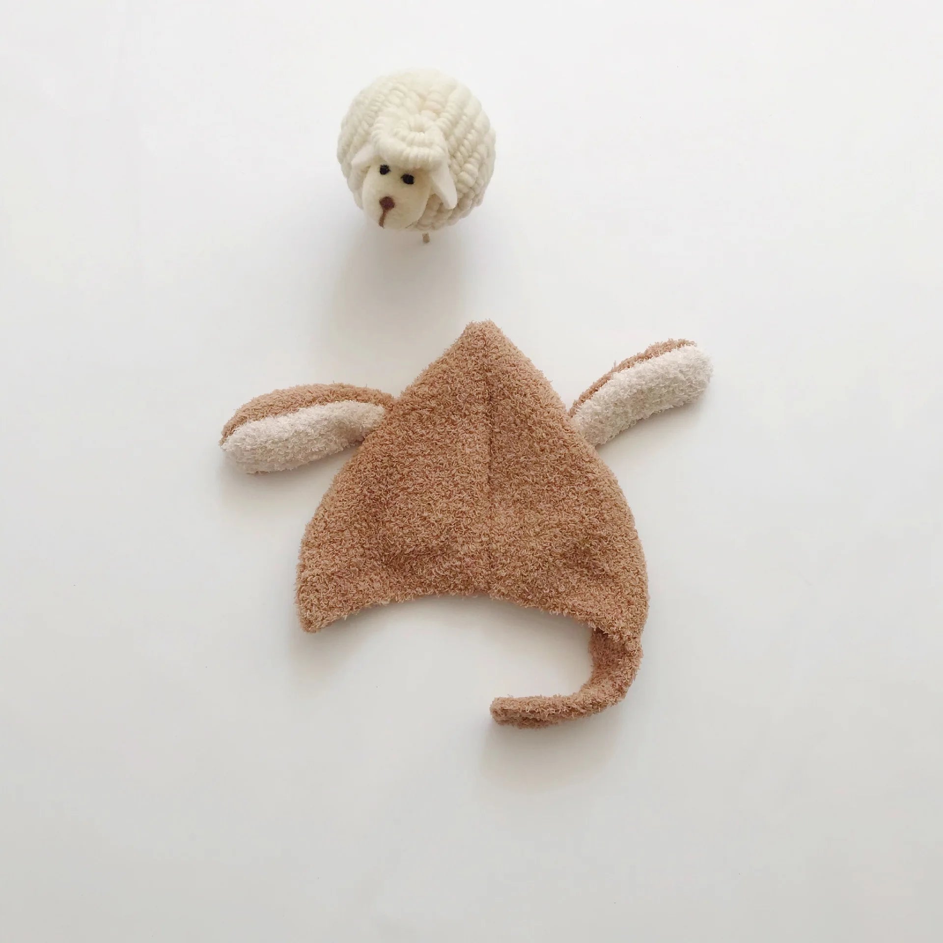 Cute Baby Winter Hat Fleece Warm Bonnets Rabbit Ear Hats for Kids Infant Babies Accessories Newborn Photography Props Boys Girls - NTKSTORE