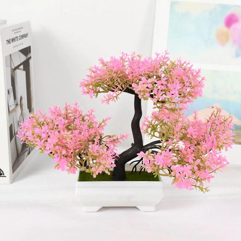 Artificial Plants Bonsai Small Tree Pot Fake Plant Flowers Potted Ornaments For Home Room Table Decoration Hotel Garden Decor - NTKSTORE