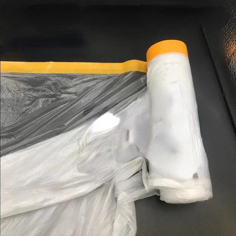 Car Paint Masking Film,Protective film,Plastic Dropping Cloth Cover for Automotive Coating Cover - NTKSTORE