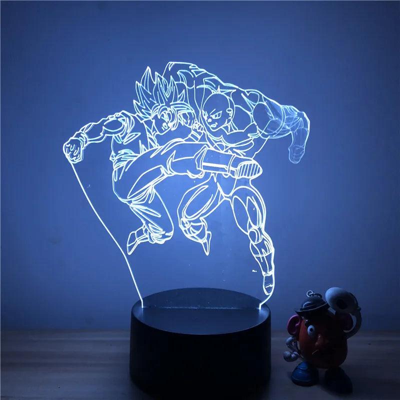 Anime Goku Vegeta Dragon Ball Z Super Saiyan 3D Lamp LED Night Light Goku Jiren Broly Table Lamp Gift 7 Colors - NTKSTORE