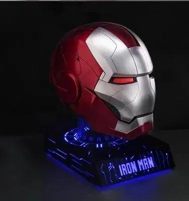 Iron Man Hot Toys Mk5 Autoking 1/1helmet Remote And Voice Control Iron Man Automatic Helmet Mask With Led Light Boy Gift Present - NTKSTORE