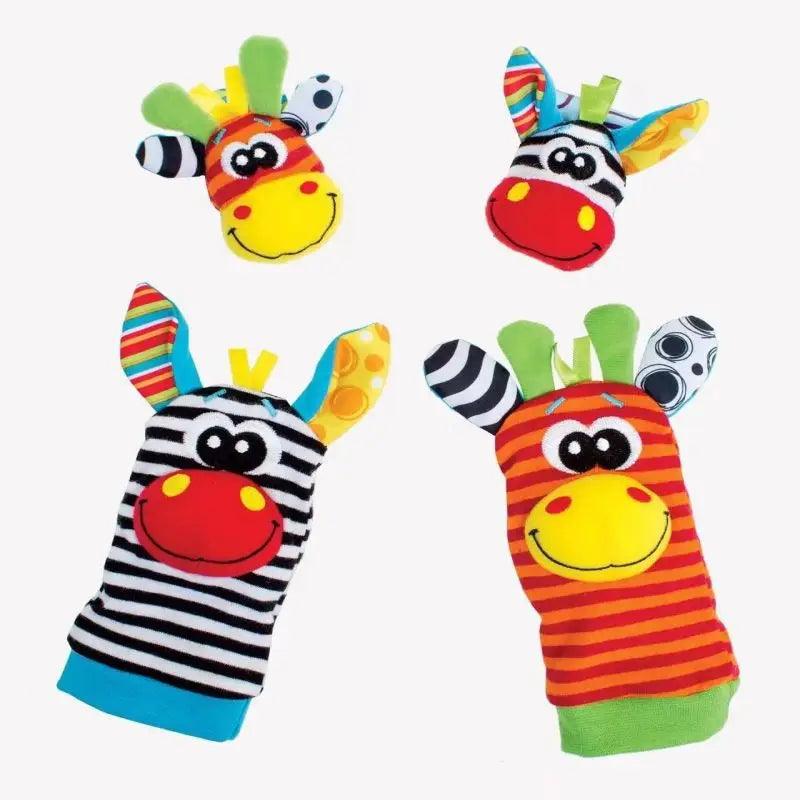 0-12 Months Baby Rattles Toys Animal Socks - NTKSTORE