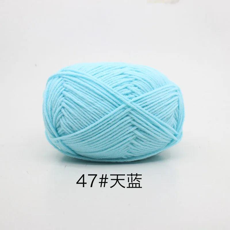 40-50g/Set 4ply Milk Cotton Knitting Yarn Needlework Dyed Lanas For Crochet Craft Sweater Hat Dolls At Low Price - NTKSTORE