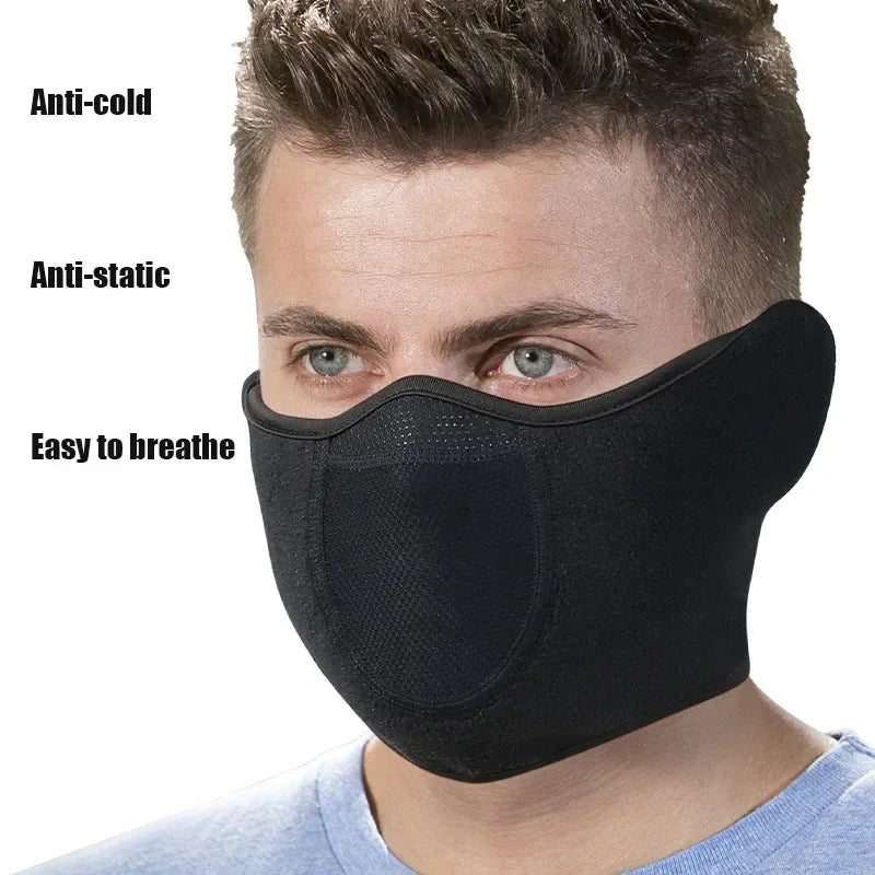 Cold Weather Neck Warmer Ear Cover Fleece Thermal Scarf Mask Face Bandana Skiing Cycling Sport Snowboard Hiking Men Women Winter - NTKSTORE