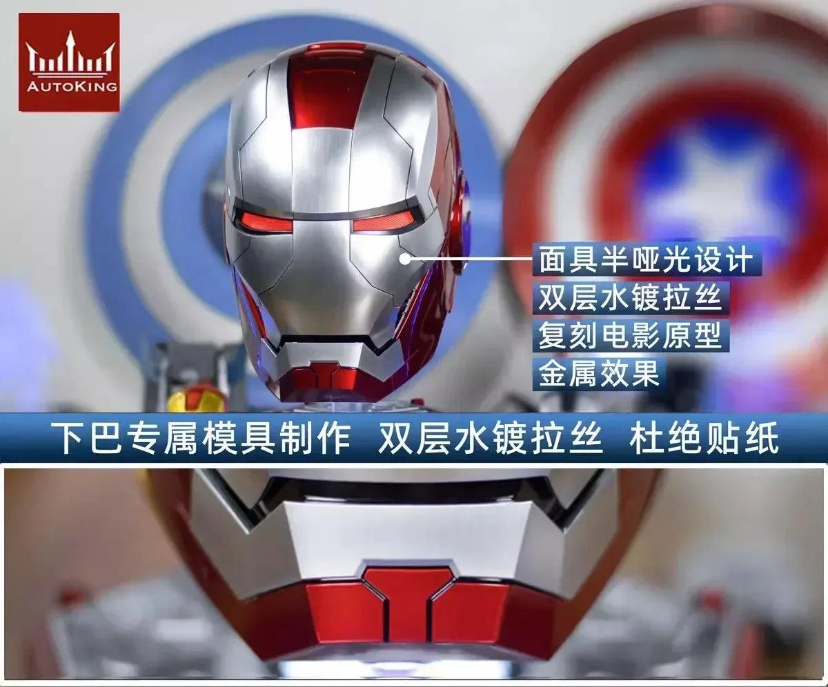 Iron Man Mk5 Helmet War 1:1 Machine Avengers Cosplay Electric Open Close Chinese English Voice Remote Control Birthday Toy Gifts - NTKSTORE