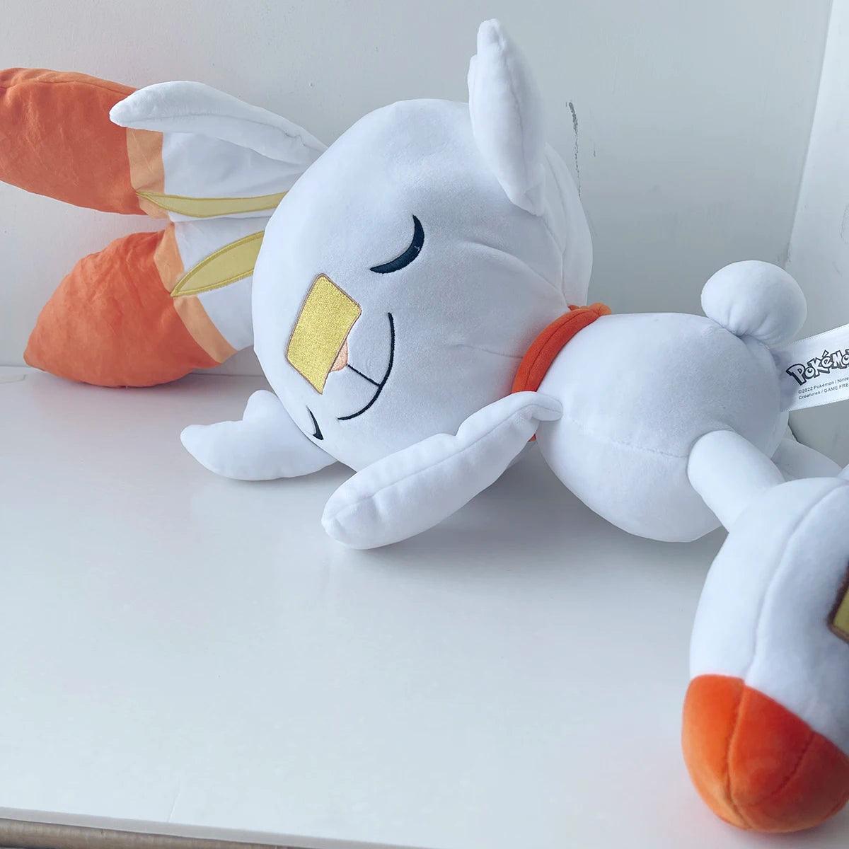 Big Size Sleeping Pokemon Scorbunny Plush Toys Raboot Stuffed Doll Yamper Sobble Plush Cinderace Plushies Xmas Gift - NTKSTORE