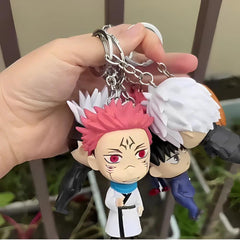 Jujutsu Kaisen Anime Figure Keychain Satoru Gojo Kugisaki Nobara Doll Bag Pendant Yuji PVC Collectible Car Keyring Decoration - NTKSTORE