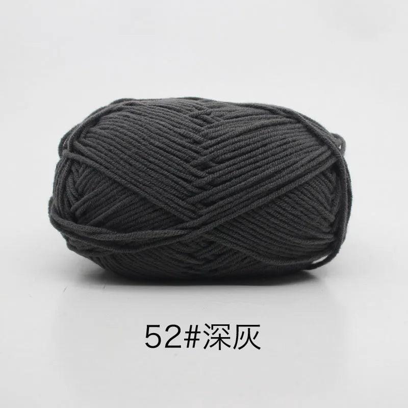 40-50g/Set 4ply Milk Cotton Knitting Yarn Needlework Dyed Lanas For Crochet Craft Sweater Hat Dolls At Low Price - NTKSTORE