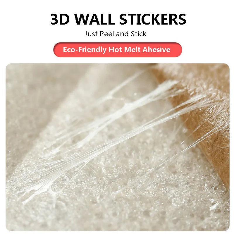 15pcs/20pcs/40pcs DIY 3D Simple Brick Pattern Wall Stickers,Thickened, Sound-proof,Waterproof,Moisture-proof - NTKSTORE