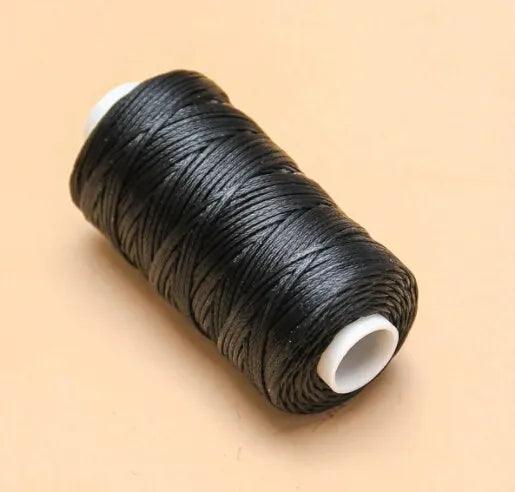 Leather Craft DIY Project 150D Leather Sewing Polyester Flat Wax String Diameter 0.8mm 50 Meters - NTKSTORE