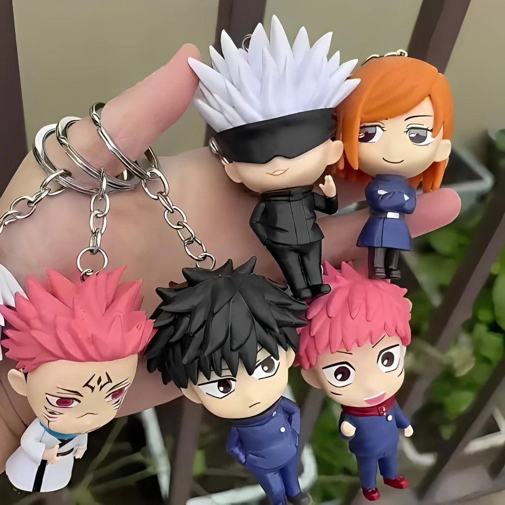 Jujutsu Kaisen Anime Figure Keychain Satoru Gojo Kugisaki Nobara Doll Bag Pendant Yuji PVC Collectible Car Keyring Decoration - NTKSTORE