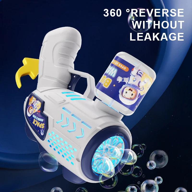 Astronaut Electric Bubble Gun Kids Toy Bubbles Machine Automatic Soap Blower with Light Summer Outdoor Party Games Children Gift - NTKSTORE