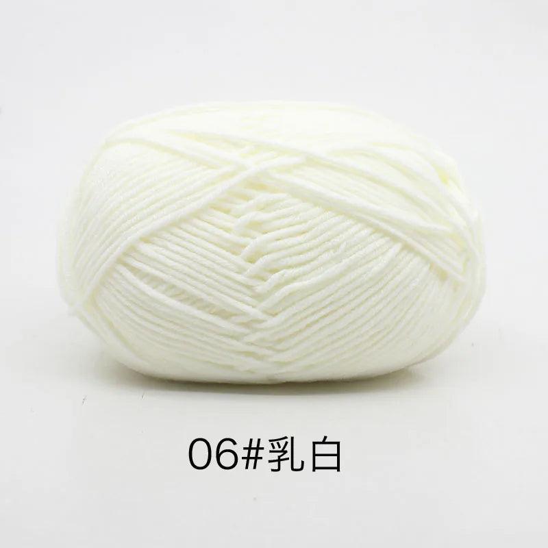 40-50g/Set 4ply Milk Cotton Knitting Yarn Needlework Dyed Lanas For Crochet Craft Sweater Hat Dolls At Low Price - NTKSTORE