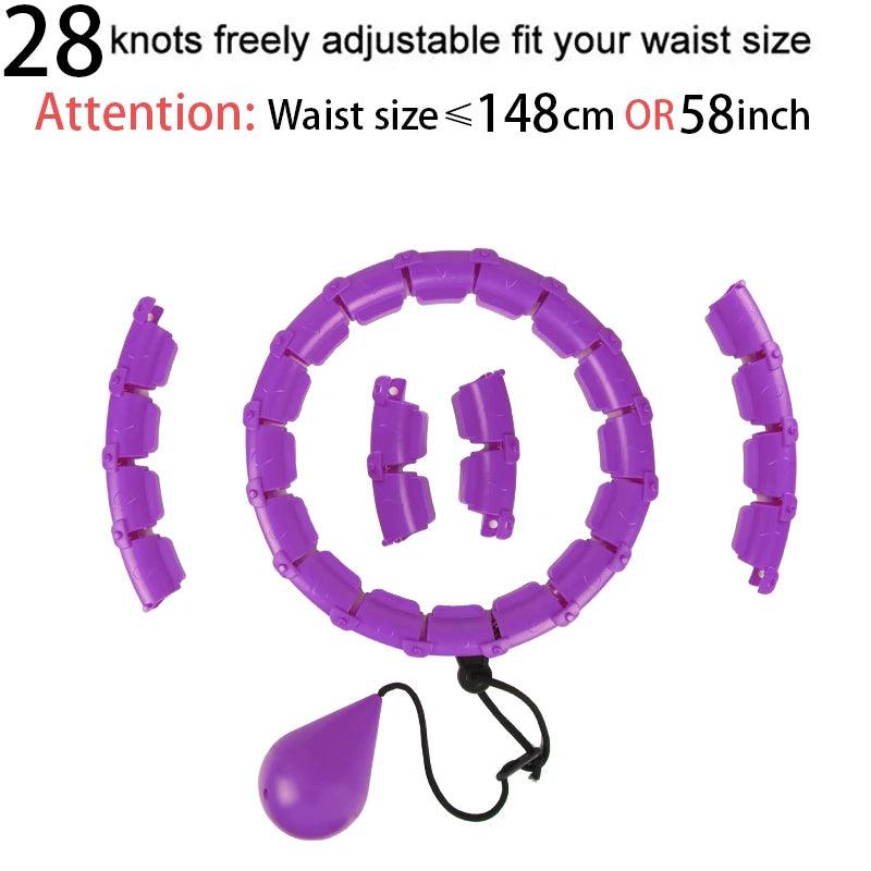 32/20/24/28 Section Adjustable Sport Hoops Abdominal Waist Exercise Detachable Hoola Massage Fitness Hoop Training Weight Loss - NTKSTORE