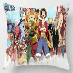 Hot Anime One Piece Luffy Figure Toys Cartoon Zoro Tony Chopper Printed Pillows Cover Birthday Party Decoration Toys Gift 45cm - NTKSTORE