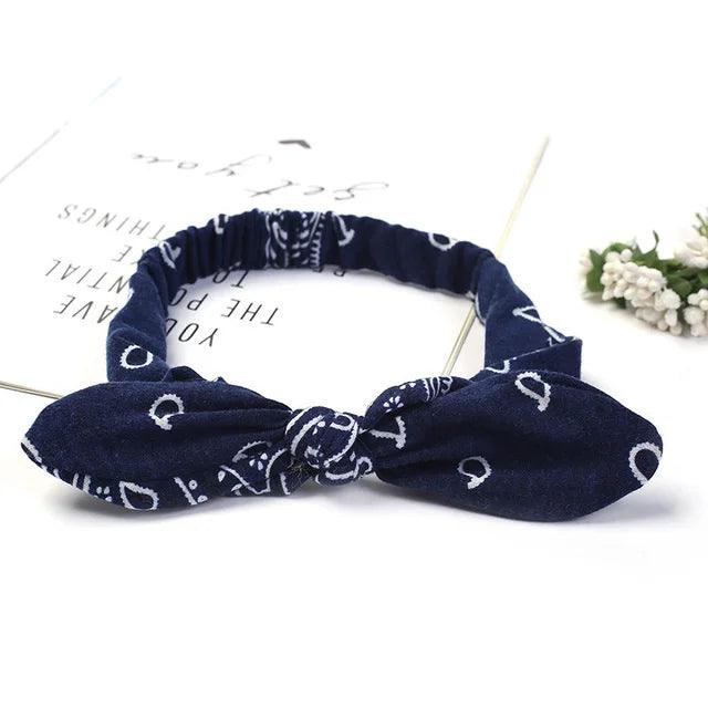 New Boho Women Soft Solid Print Headbands Vintage Cross Knot Elastic Hairbands Turban Bandanas Girls Hair Bands Hair Accessories - NTKSTORE