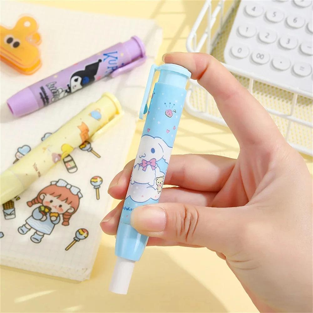 Creative Kuromi Melody Cinnamoroll Hello Kitty Press Eraser Anime Cartoon Kawaii Stationery Gift Office School Supplies - NTKSTORE