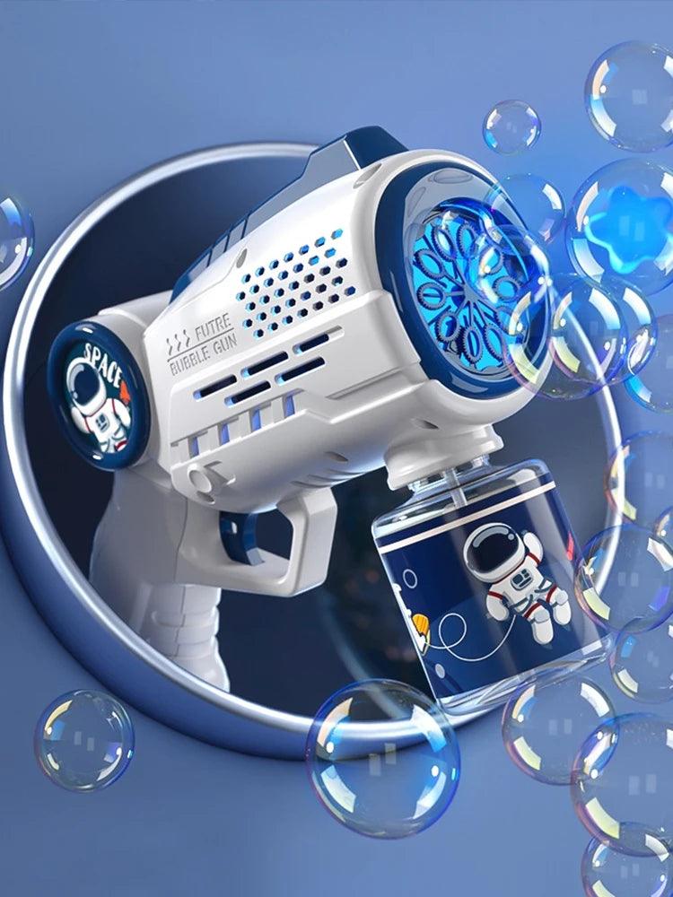 Astronaut Electric Automatic Light Bubble Machine Bubbles Gun Summer Beach Bath Outdoor Game Fantasy Toys for Children Kids Gift - NTKSTORE