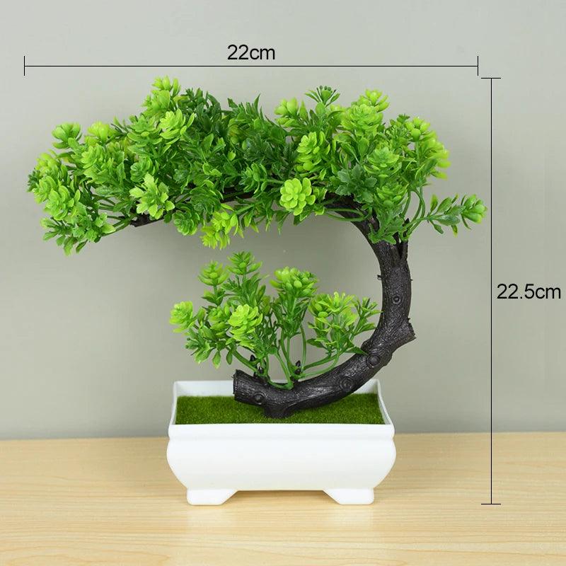 Artificial Plants Bonsai Small Tree Pot Fake Plant Flowers Potted Ornaments For Home Room Table Decoration Hotel Garden Decor - NTKSTORE