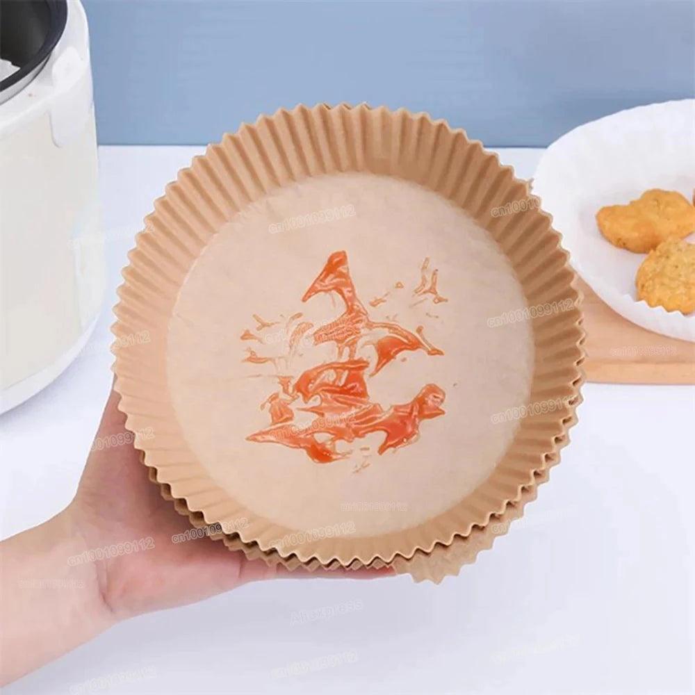 50/100Pcs Air Fryer Disposable Paper Non-Stick Airfryer Baking Papers Round Air-Fryer Paper Liners Paper Kitchen Accessories - NTKSTORE