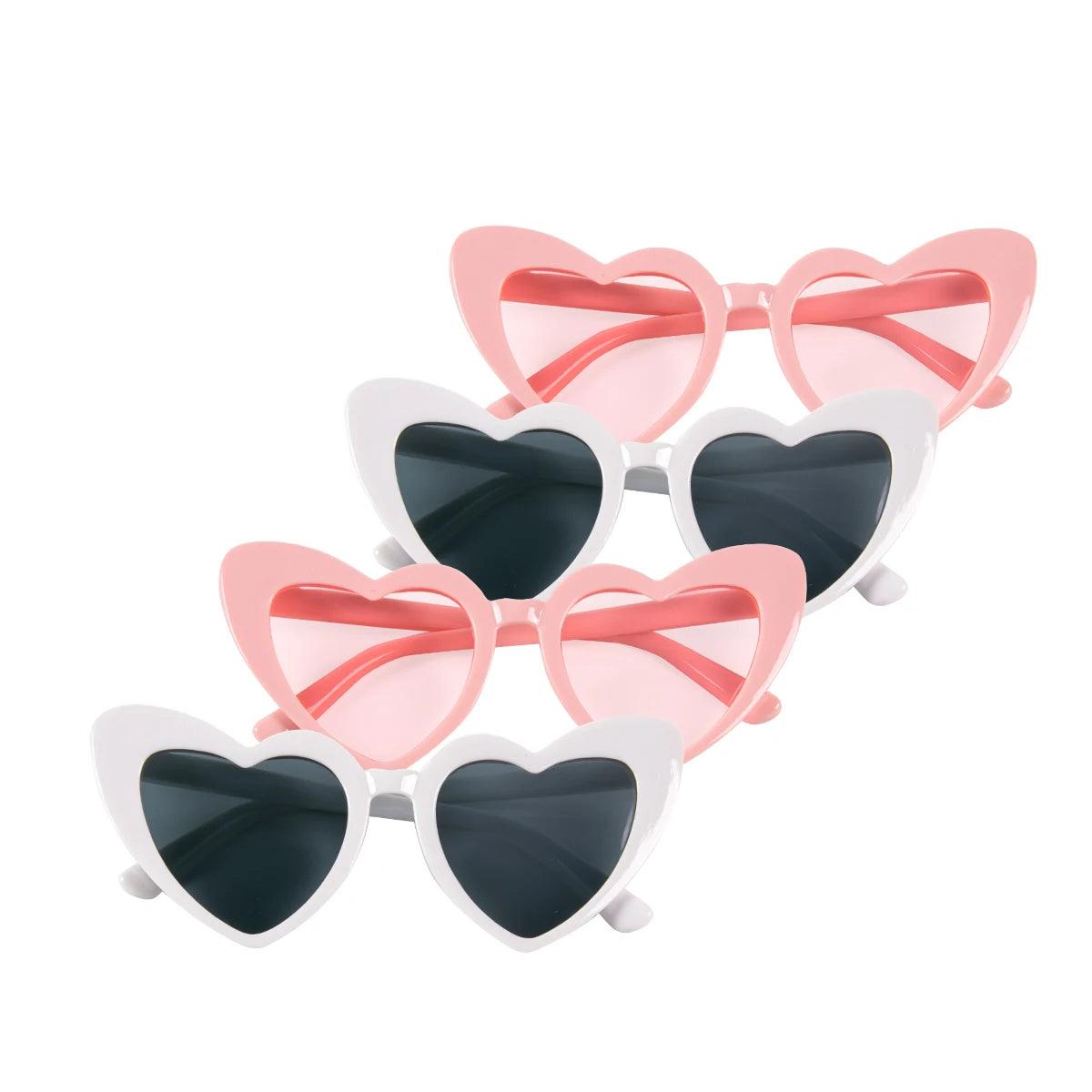 Heart Shaped Sunglasses for Women Retro Cat Eye Sunglasses Wedding Engagement Decoration Shopping Traveling Party Accessories - NTKSTORE