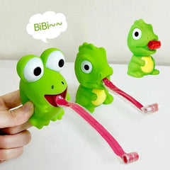 Children Creative Decompression Fidget Toys Pinch Frog Dinosaur Sticking Tongue Out Relieve Stress Toy Christmas Gifts For Kids - NTKSTORE