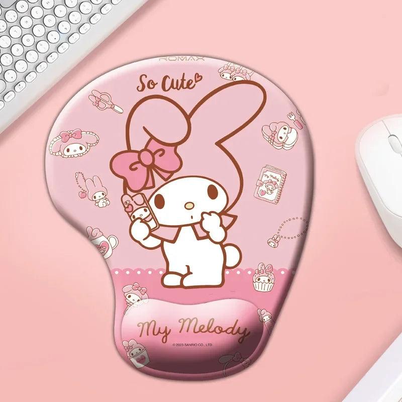 Sanrio Hello Kitty Cute Mouse Pad with Wrist Protection Ergonomic Gaming Desktop Mouse Pad For Mouse Pc Laptop - NTKSTORE