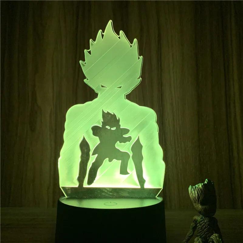 Anime Goku Vegeta Dragon Ball Z Super Saiyan 3D Lamp LED Night Light Goku Jiren Broly Table Lamp Gift 7 Colors - NTKSTORE