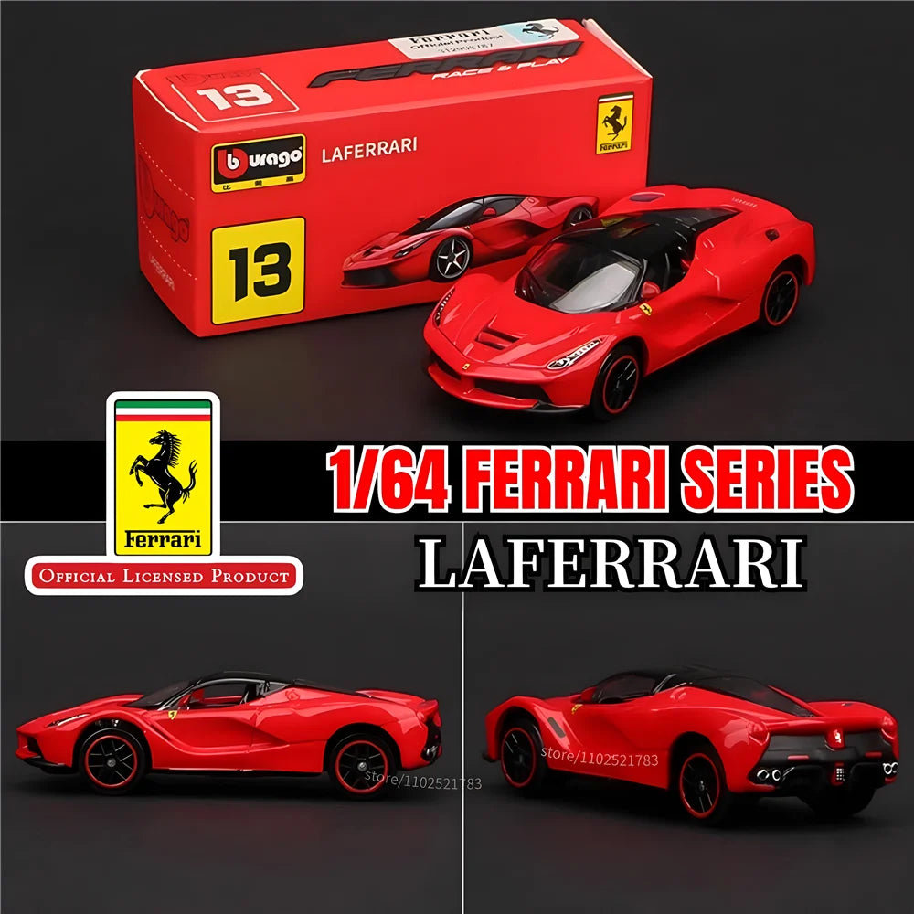 Bburago 1:64 Ferrari SF90 Stradale Replica Car Model, Scale F40 F50 458 488 Enzo Laferrari Diecast Miniature Art Kid Boy Toy - NTKSTORE