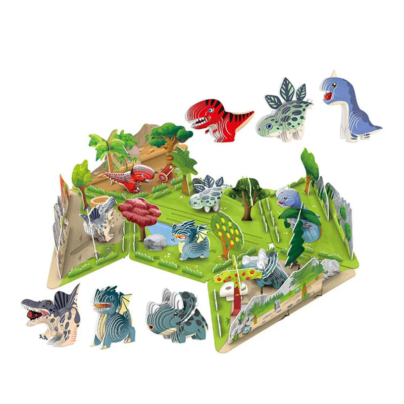 Animal 3D Paper Puzzle For Kids Educational Montessori Toys Funny DIY Manual Assembly Three-dimensional Model Toy For Boy Girl - NTKSTORE