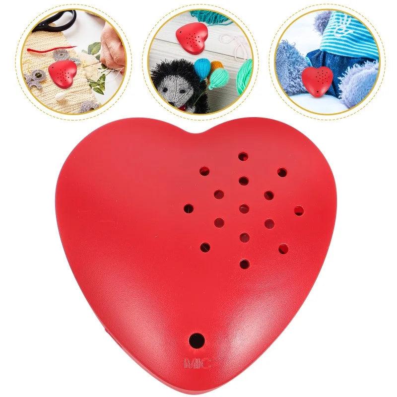 Heart Shaped Voice Recorder Programmable Sound Button 30 Seconds Recording Mini Recorder For Plush Toy Stuffed Animals Doll - NTKSTORE