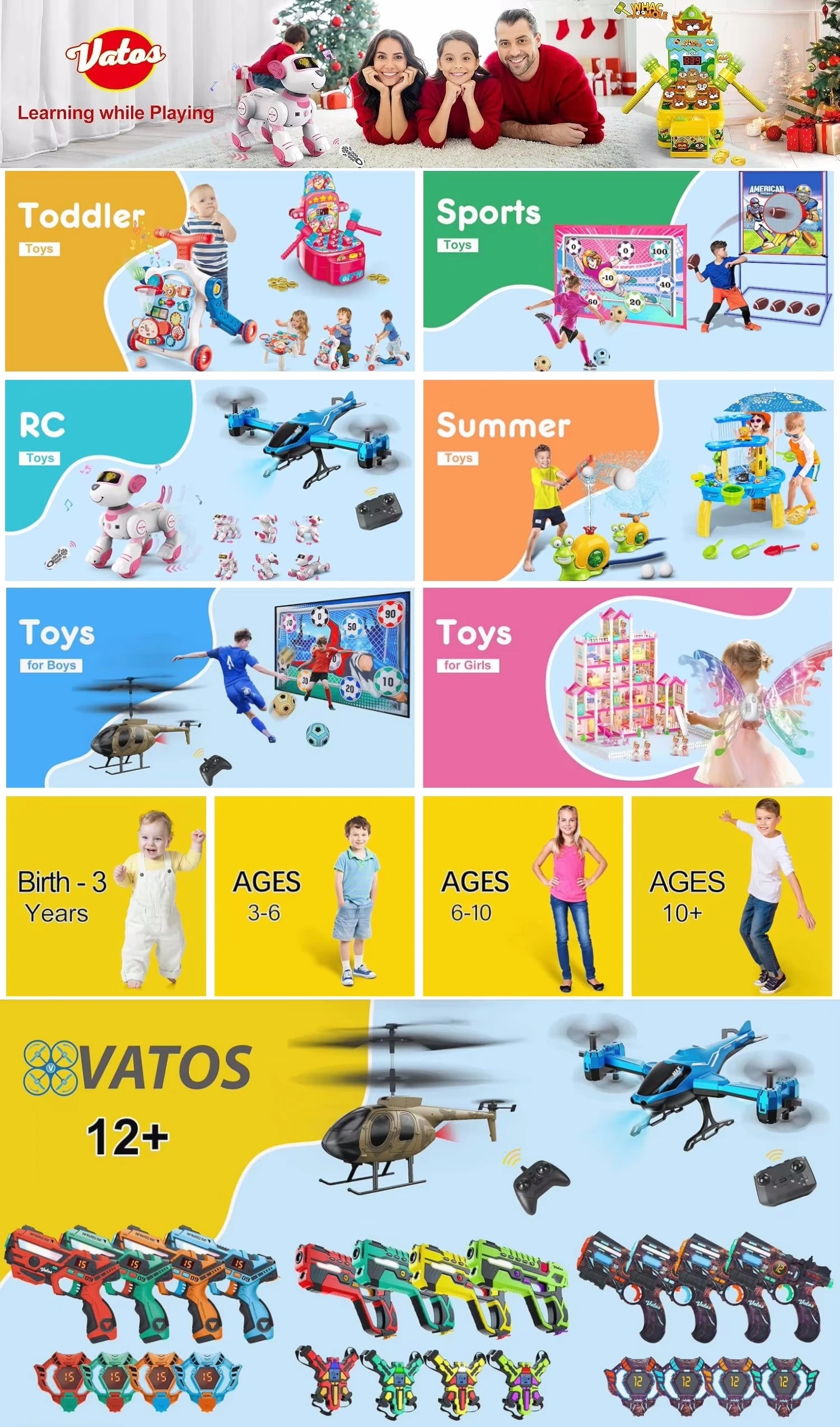 VATOS Create Space Track Toys for Kids DIY 205pcs Race Car Playset with Projector Astronaut Train Set STEM Educate Birthday Gift