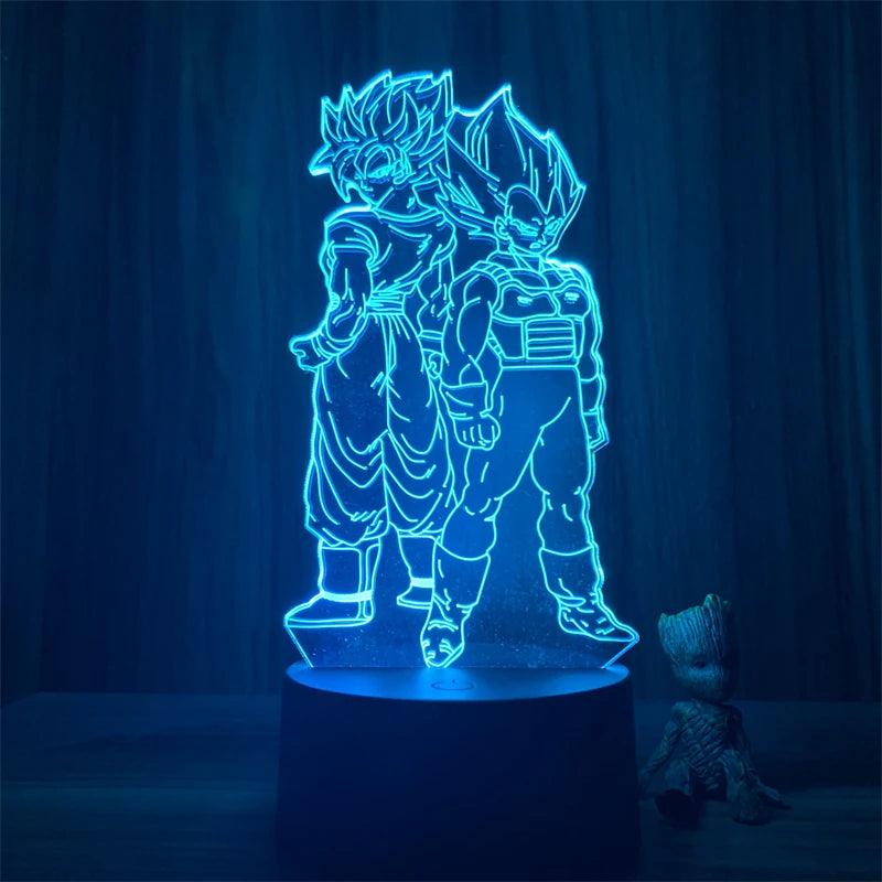 Anime Goku Vegeta Dragon Ball Z Super Saiyan 3D Lamp LED Night Light Goku Jiren Broly Table Lamp Gift 7 Colors - NTKSTORE