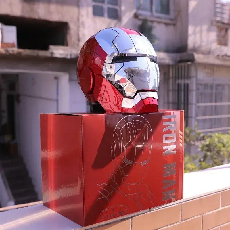 Iron Man Mk5 Helmet War 1:1 Machine Avengers Cosplay Electric Open Close Chinese English Voice Remote Control Birthday Toy Gifts - NTKSTORE