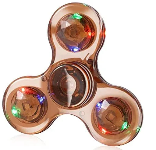 Crystal Luminous LED light Fidget Spinner Hand Top Spinners Glow in Dark EDC Stress Relief Toys Kinetic Gyroscope for Children - NTKSTORE