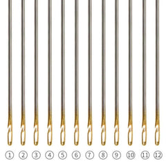 30pcs Blind Sewing Needle Elderly Stainless Steel Quick Automatic Self-Threading Needle Stitching Pins DIY Punch Needle Threader - NTKSTORE