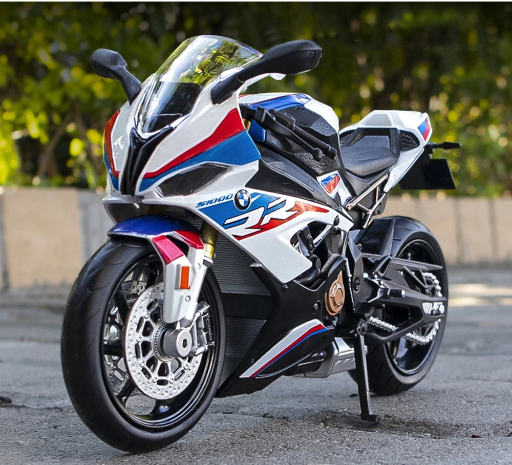 1/12 BMW S1000RR Alloy Diecast Motorcycle Model Toy Collection Hobbies Shork-Absorber Off Road Autocycle Toys Car Kid Gifts