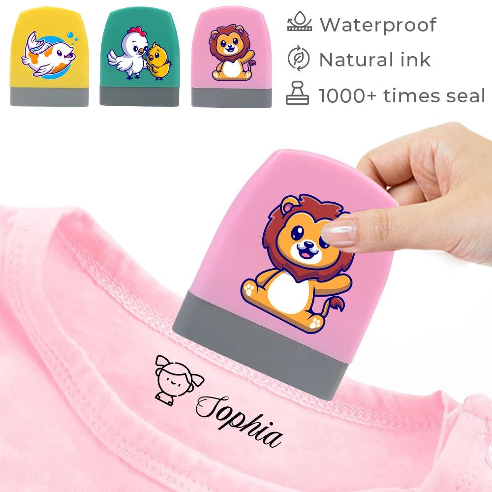 Children's Name Seal Custom Student's Name Stamp Kindergarten Clothes Waterproof Name Sticker Kawaii Montessori Stamp Gift - NTKSTORE