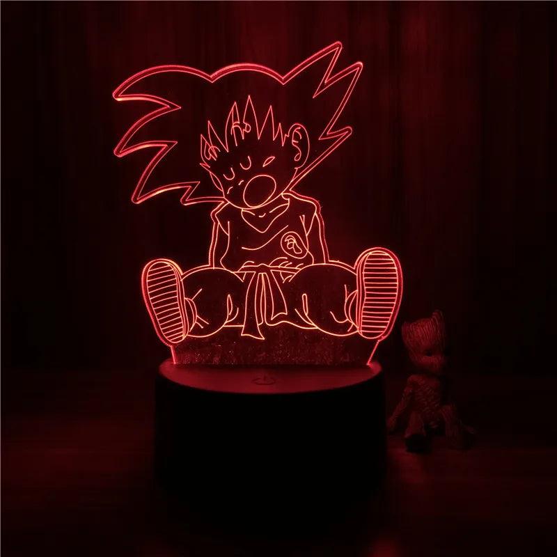 Anime Goku Vegeta Dragon Ball Z Super Saiyan 3D Lamp LED Night Light Goku Jiren Broly Table Lamp Gift 7 Colors - NTKSTORE