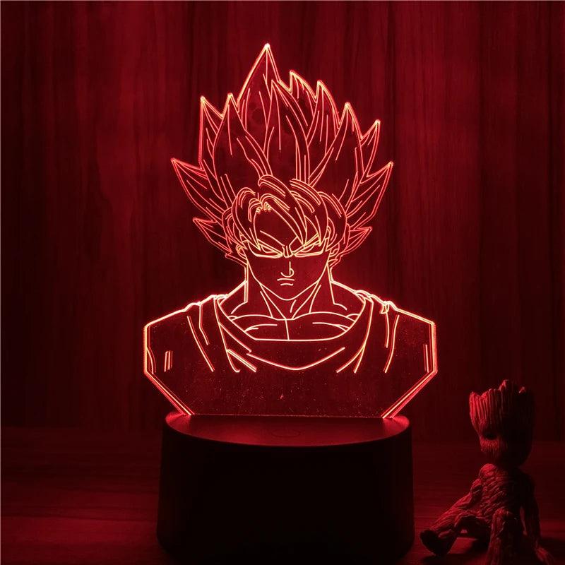 Anime Goku Vegeta Dragon Ball Z Super Saiyan 3D Lamp LED Night Light Goku Jiren Broly Table Lamp Gift 7 Colors - NTKSTORE