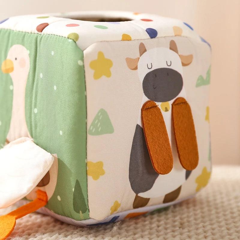 Montessori Toys Magic Cotton Animal Tissue Box Kids Finger Exercise Busy Board Toys Baby Educational Activity Sensory Game Gifts - NTKSTORE