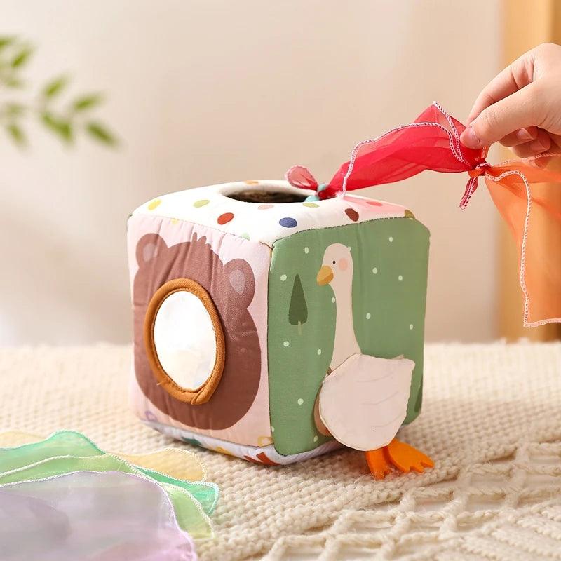 Montessori Toys Magic Cotton Animal Tissue Box Kids Finger Exercise Busy Board Toys Baby Educational Activity Sensory Game Gifts - NTKSTORE