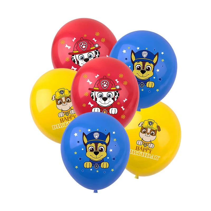 PAW Patrol Birthday Party Decorations Latex Aluminum Foil Balloons Disposable Tableware Kids Event Supplies Chase Marshall Skye - NTKSTORE