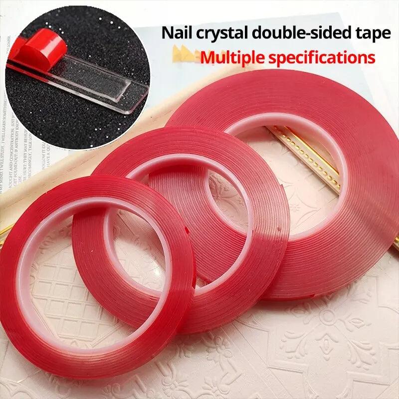 2pc Ultra Thin Transparent Red Film Double Sided Tape With HighTemperature Resistance No Marks Waterproof Adhesion Strong Adhes - NTKSTORE